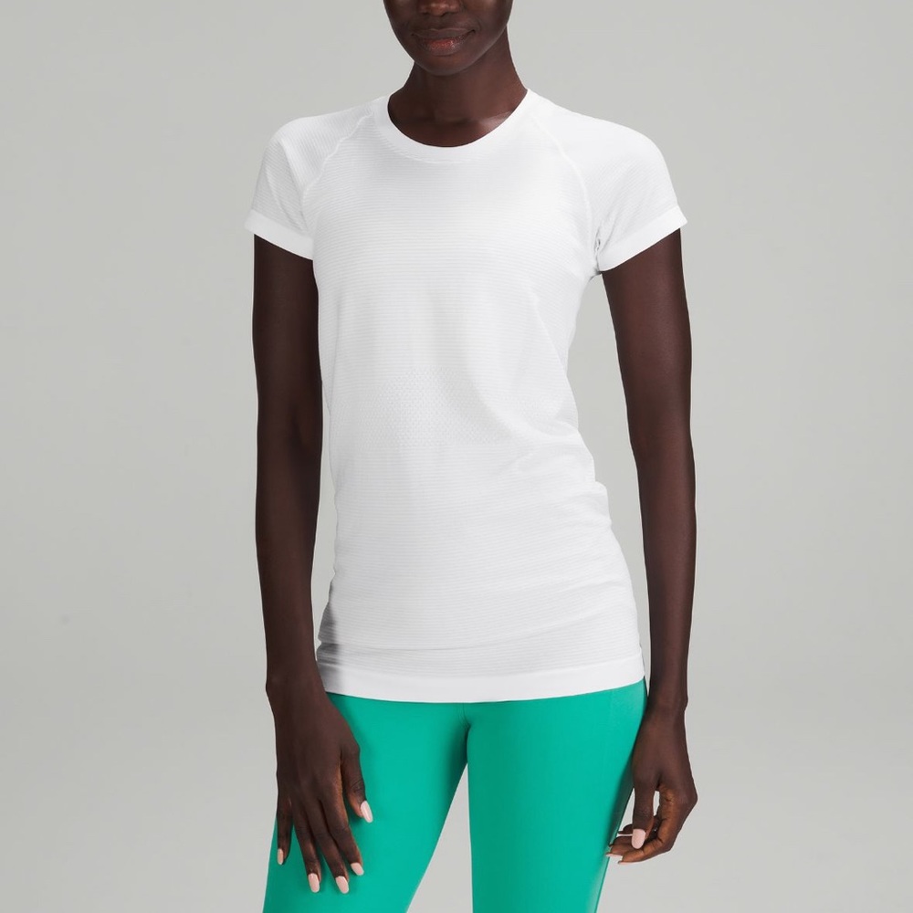 Lululemon white swiftly tech shirt size 6